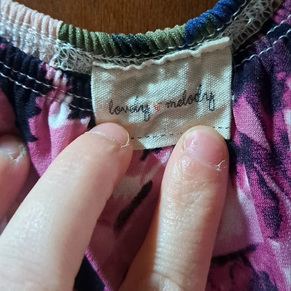 Loving Melody Ruffel Floral Dress-LG - Picture 3 of 7